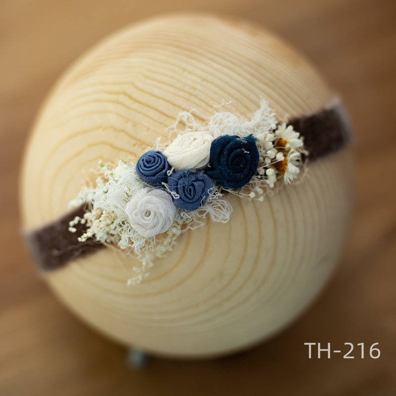 Neugeborenen Fotografie Samt Blume Perle Stirnband Haarschmuck TH2