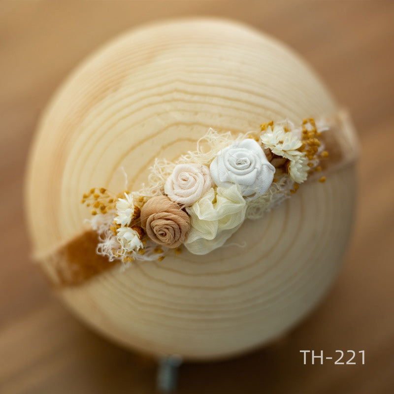 Neugeborenen Fotografie Samt Blume Perle Stirnband Haarschmuck TH2