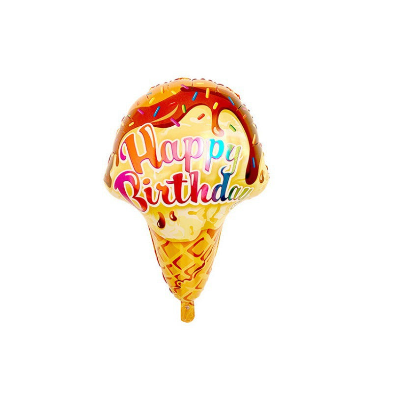 Süßigkeiten Luftballons Donut Eiscreme Folienballons Geburtstag Party Dekoration BA6