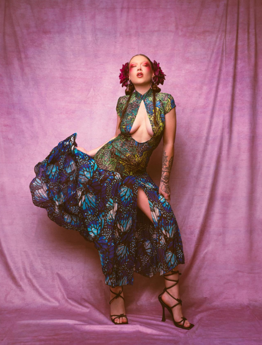 Mehrfarbige lila abstrakte Textur gemalter Hintergrund für Photo Booth DHP-701