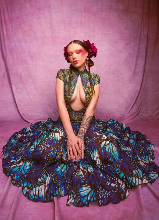 Mehrfarbige lila abstrakte Textur gemalter Hintergrund für Photo Booth DHP-701