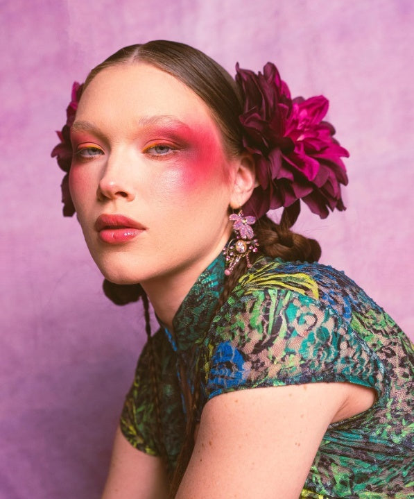 Mehrfarbige lila abstrakte Textur gemalter Hintergrund für Photo Booth DHP-701