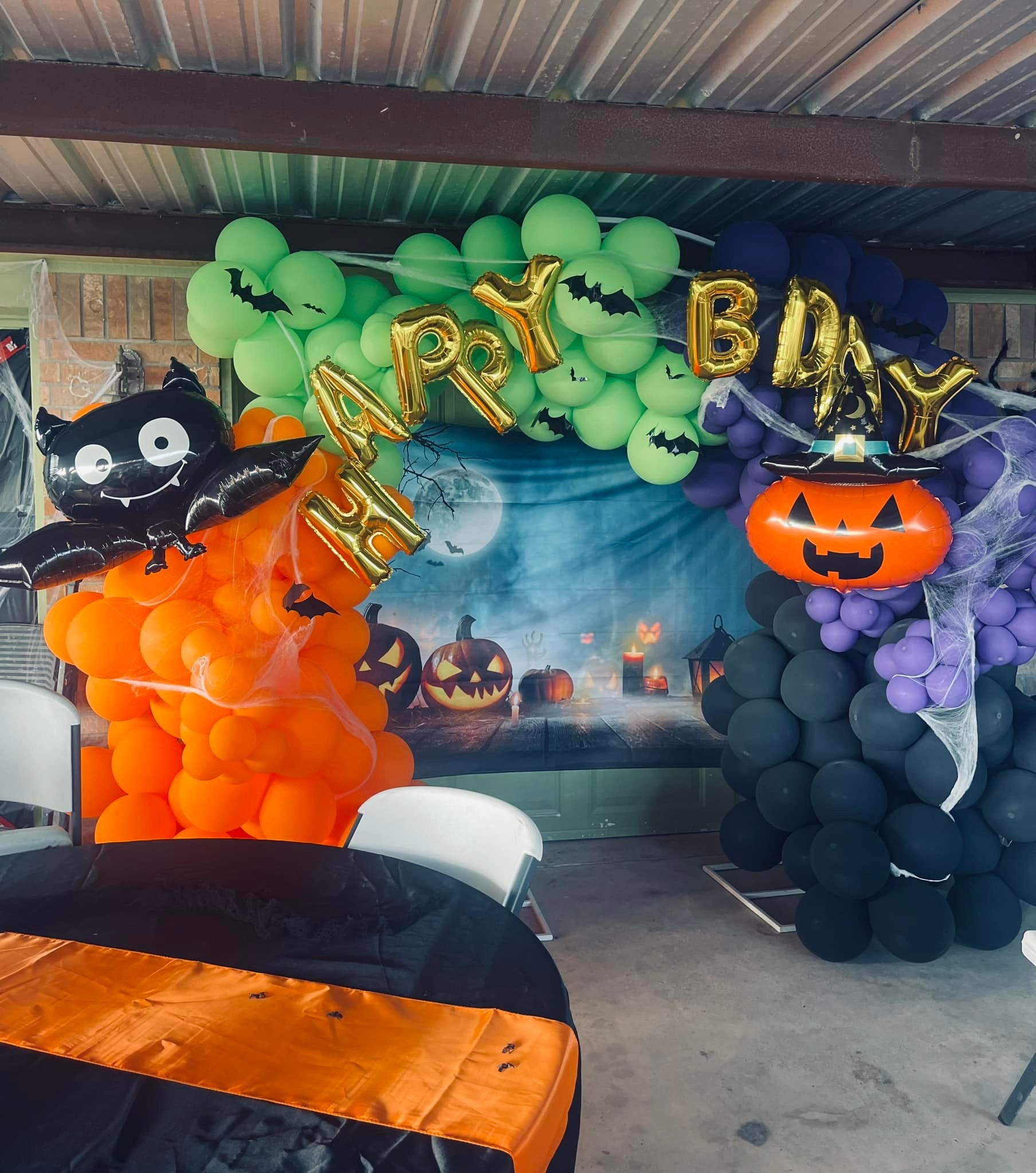 Gruselige Nacht Vollmond Halloween Hintergrund M6-33