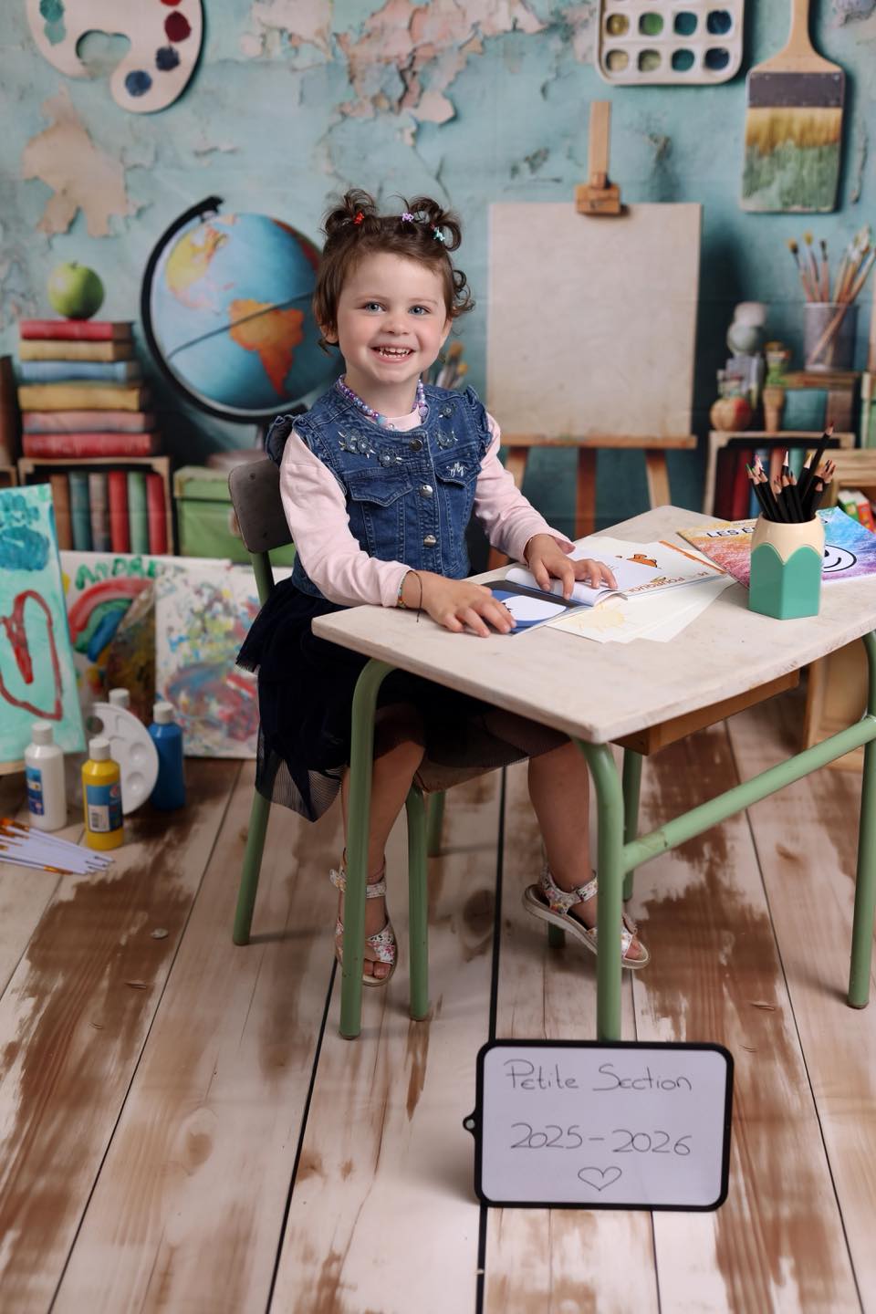 Back to School Gesprenkelte Wandhintergrundkulisse für Klassenzimmer RR7-239