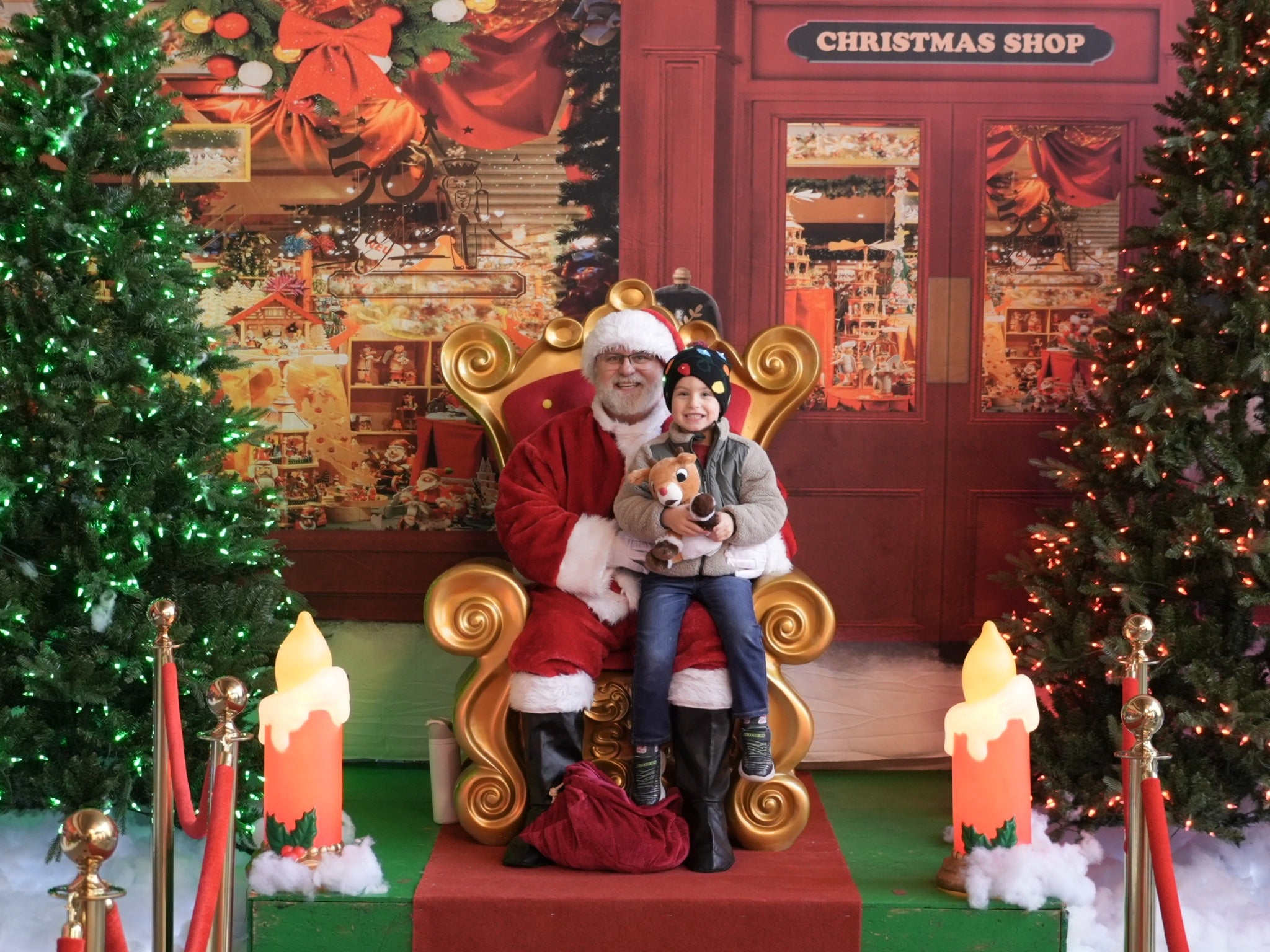 Christmas Shop Nussknacker Roter Hintergrund für Fotografie D849