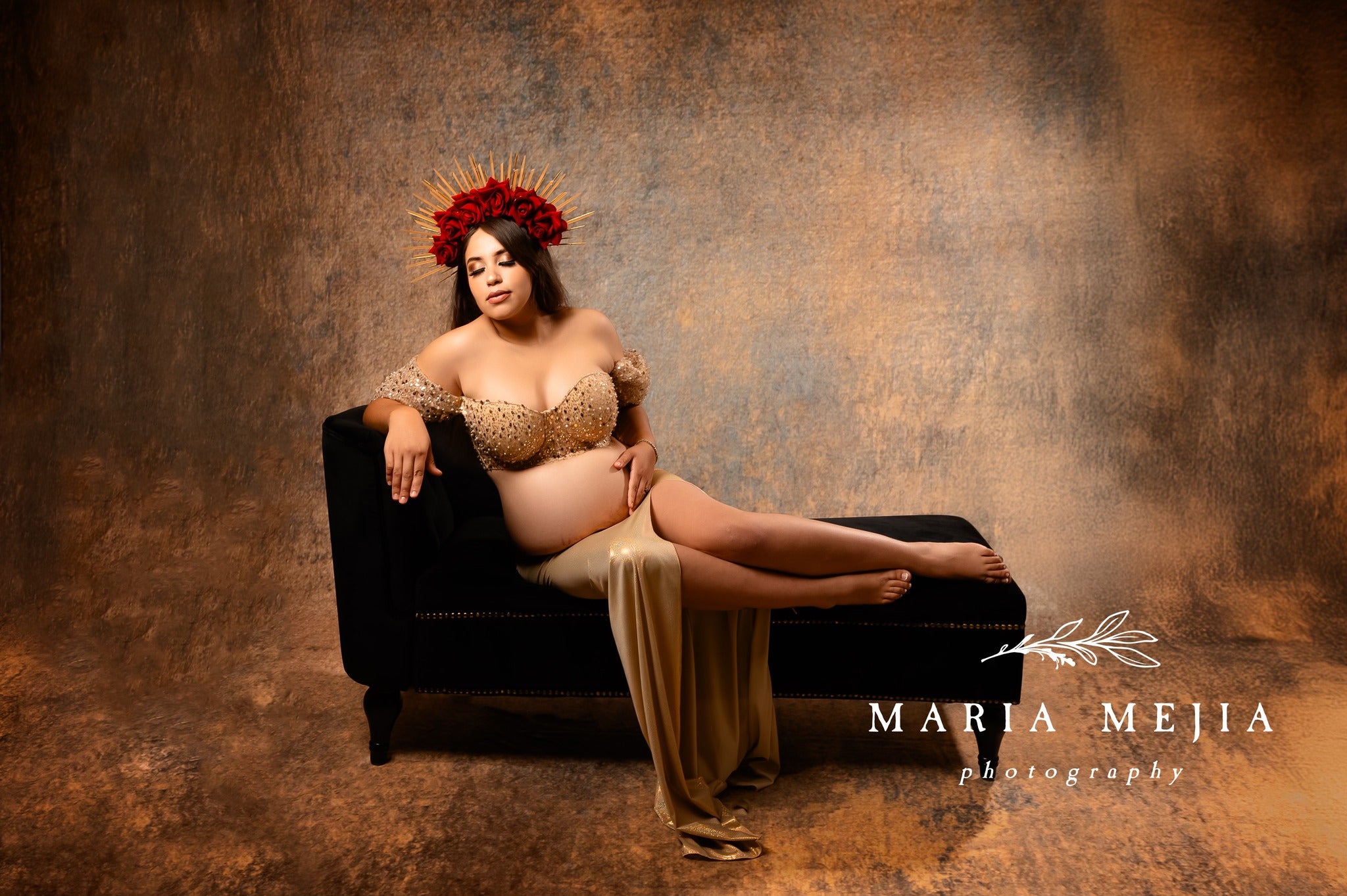 Gold abstrakte Textur Photo Booth Hintergrund MB-05