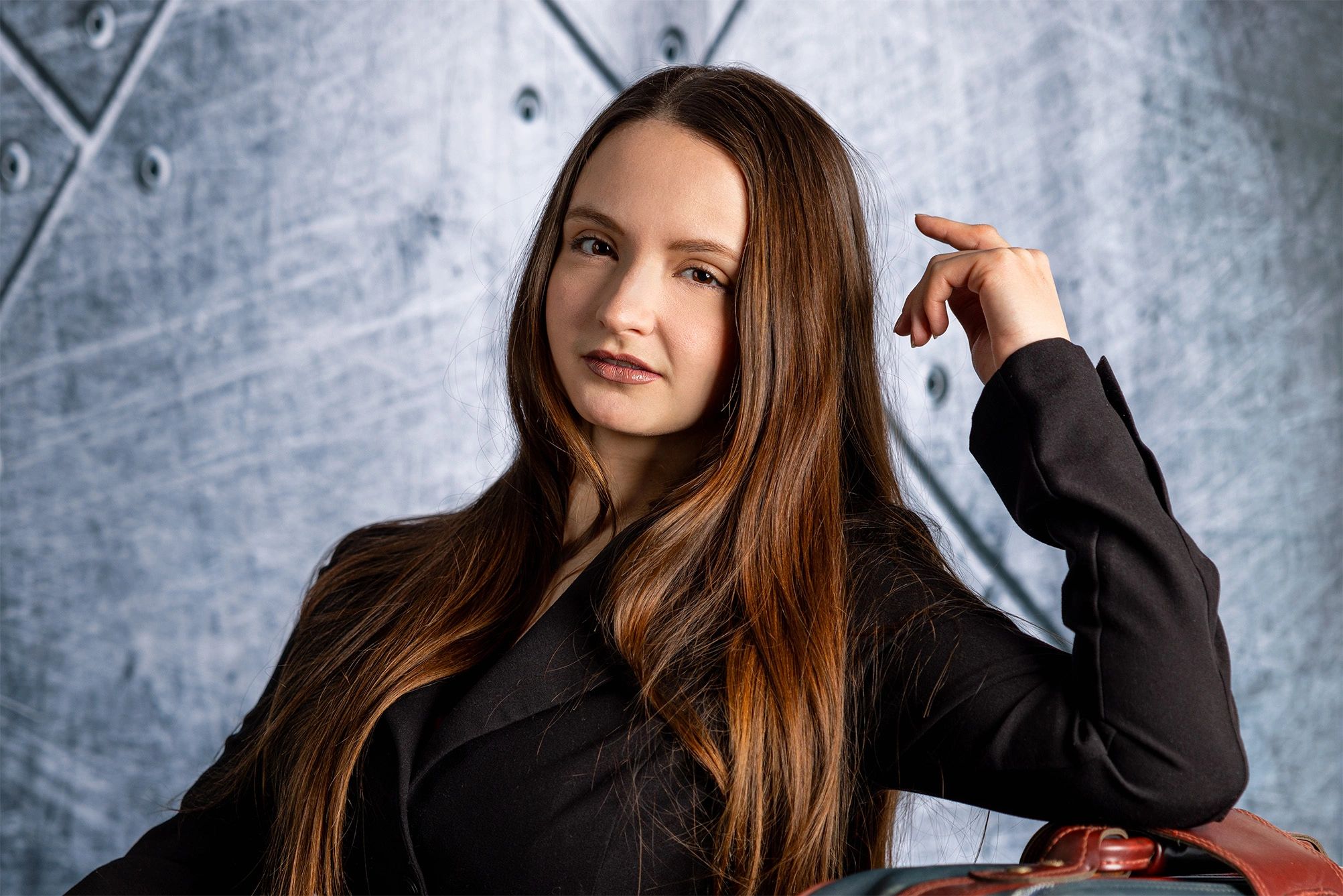 Schwarze Metall Abstrakte Hintergründe für Fotostudio DBD30