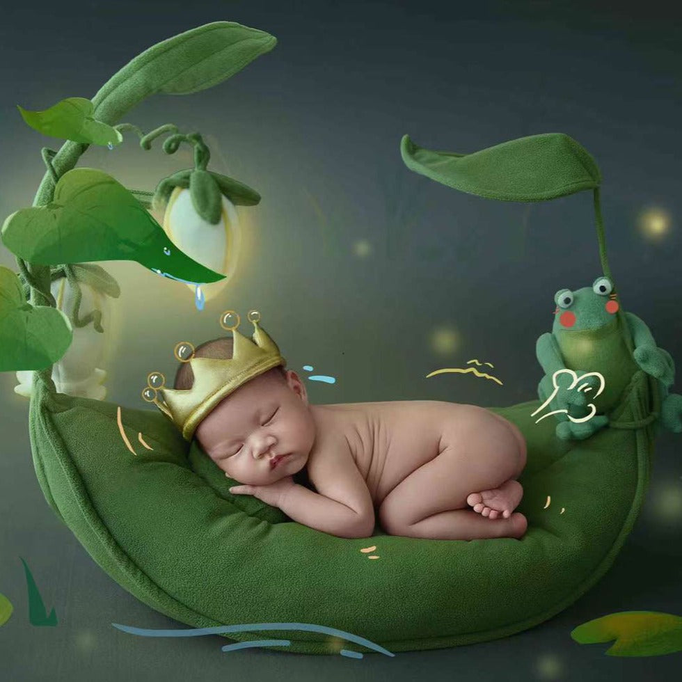 Neugeborenes Baby Fotografie Requisiten Frosch kleinen Prinzen Thema Kleidung & Kissen SYPJ12