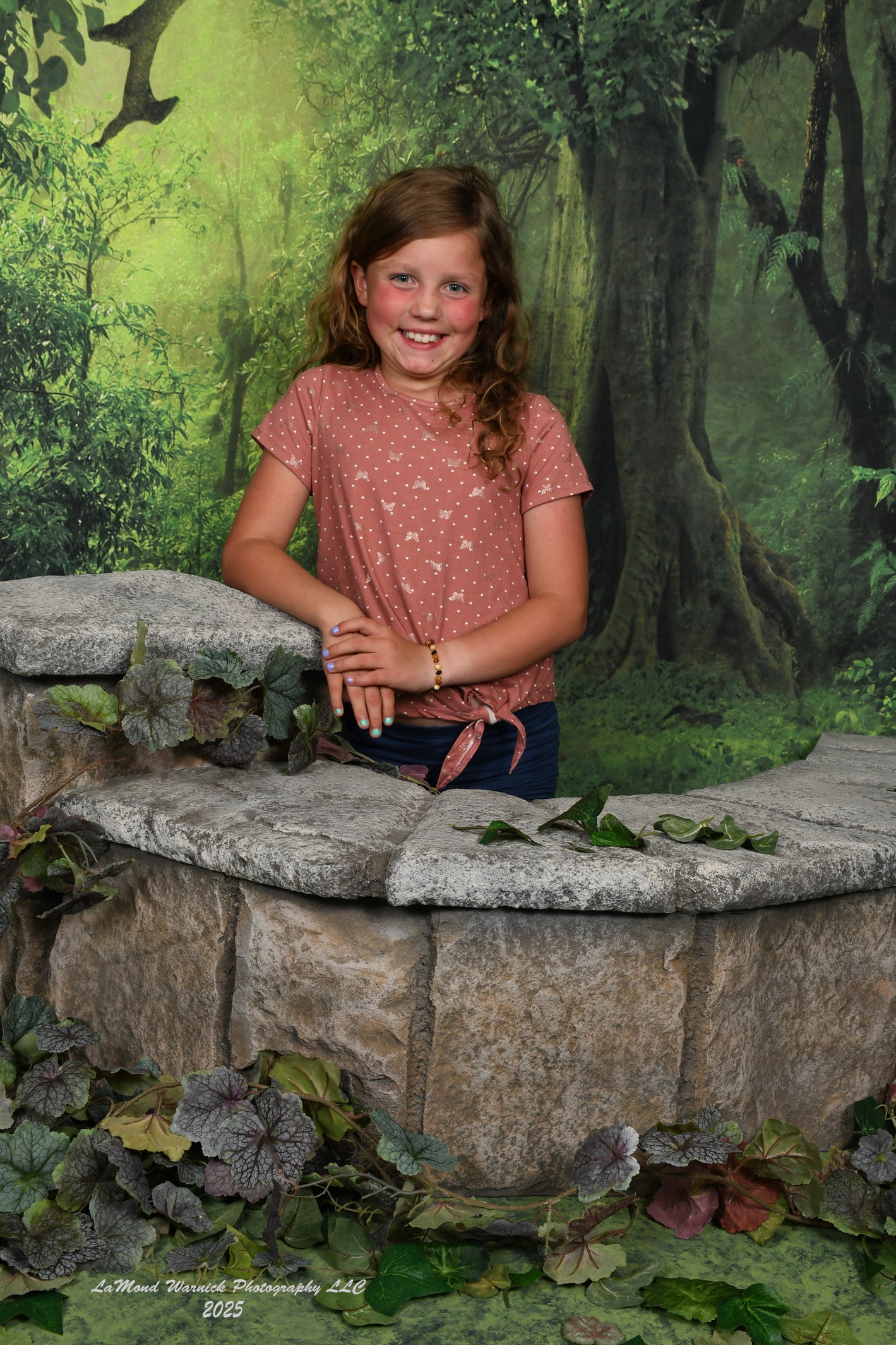 Grüner Hintergrund des großen Waldes des geheimen Waldes für Fotostudio LV-837