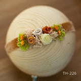 Neugeborenen Fotografie Samt Blume Perle Stirnband Haarschmuck TH2