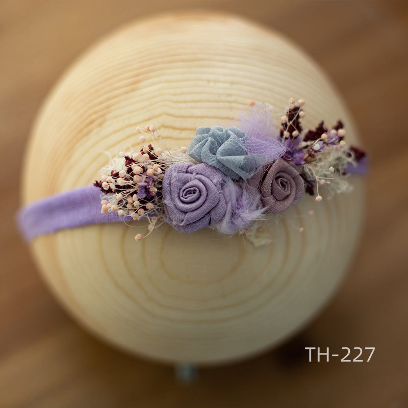 Neugeborenen Fotografie Samt Blume Perle Stirnband Haarschmuck TH2