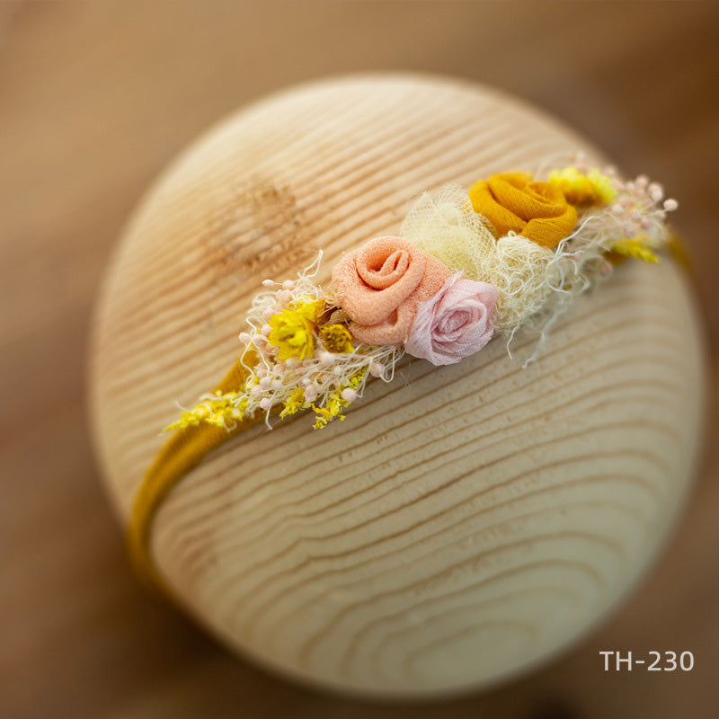 Neugeborenen Fotografie Samt Blume Perle Stirnband Haarschmuck TH2