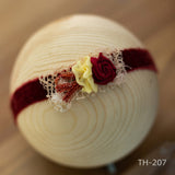 Neugeborenen Fotografie Samt Blume Perle Stirnband Haarschmuck TH2