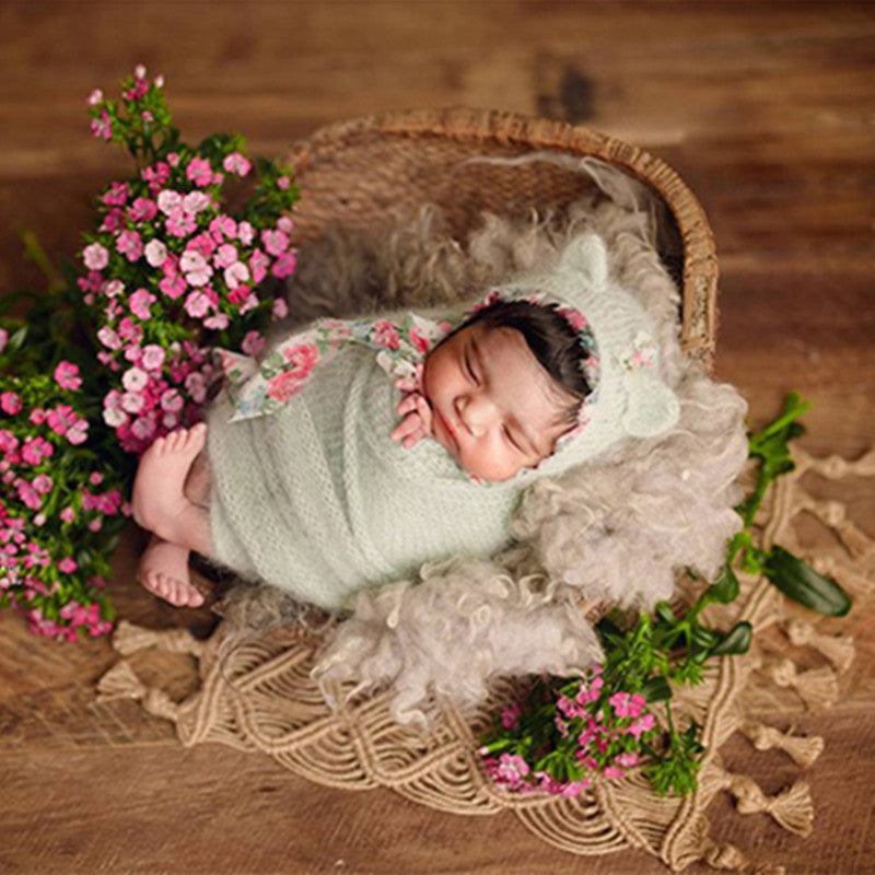 Boho Fotografie gestrickt Bodenmatte CL7