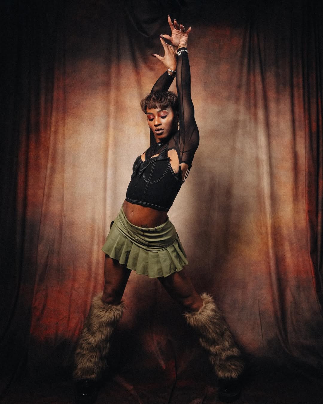 Vintage Braun Gelb Abstrakte Verschwommene Fotografie Kulisse für Portraitaufnahmen SH698