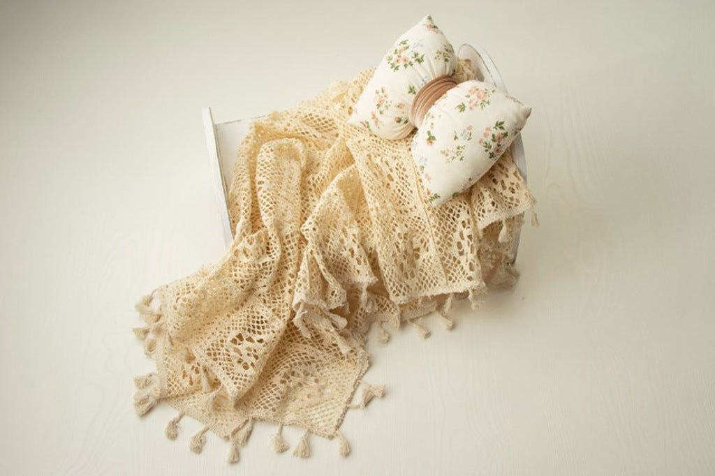 Neugeborenen-Fotografie Boho-Strickdecke CL12