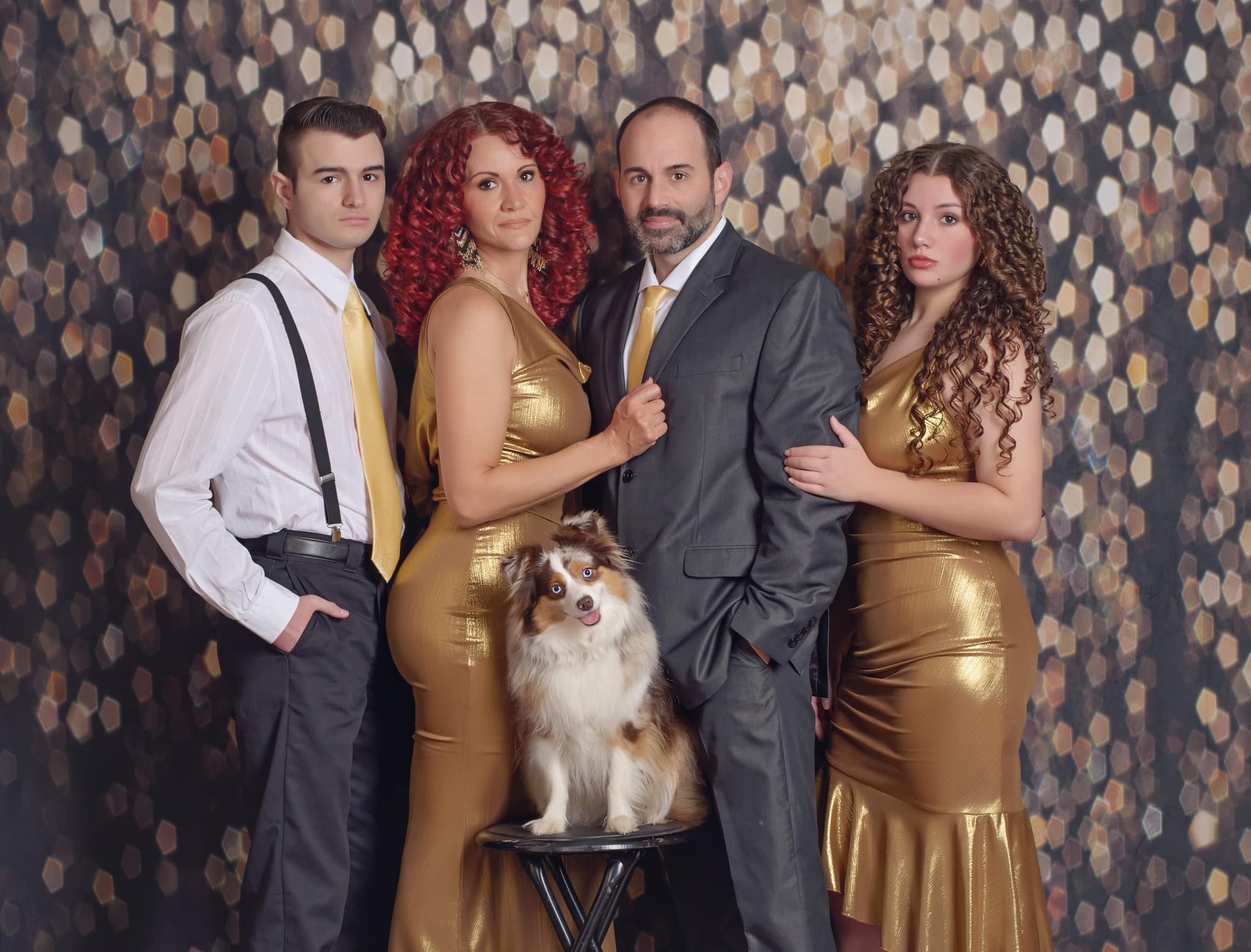 Gold Glitzer Bokeh Hintergrund Partydekorationen M6-12