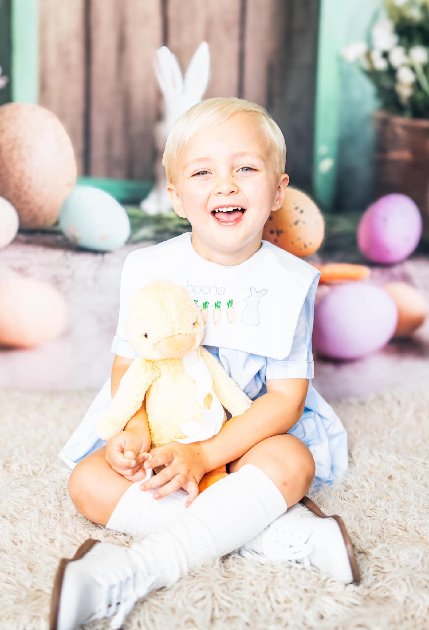 Ostern Fotohintergrund Enchanted Green Door Hasen Hintergrund CSH2-96