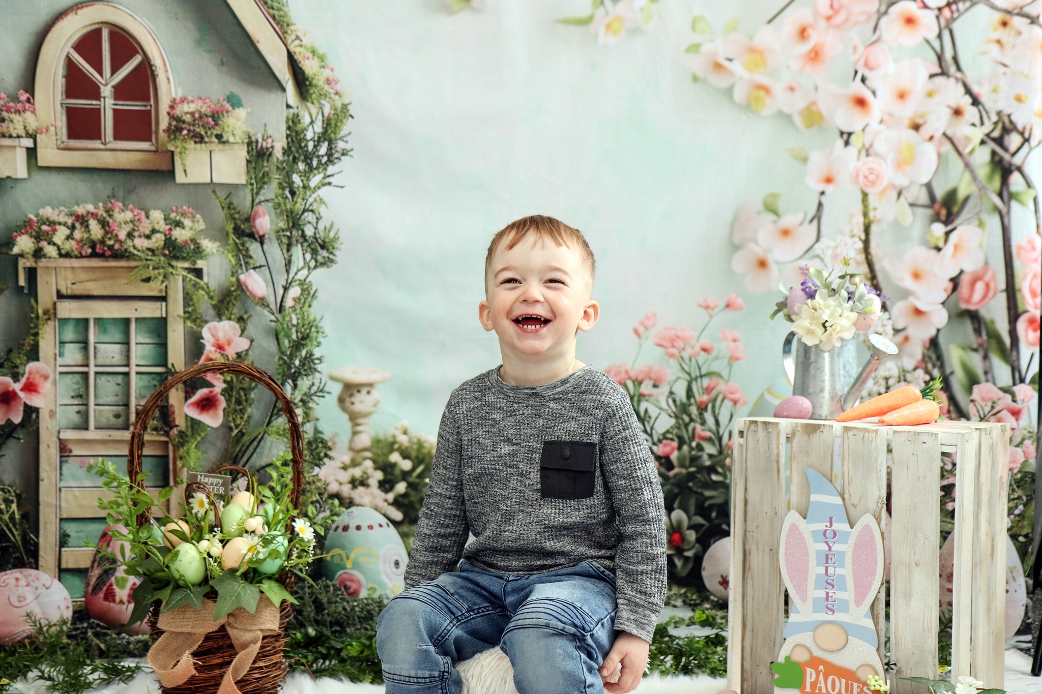 Ostern Hintergrund Fotografie Floral Cottage Ei Display Ostern Hintergrund BRP12-401