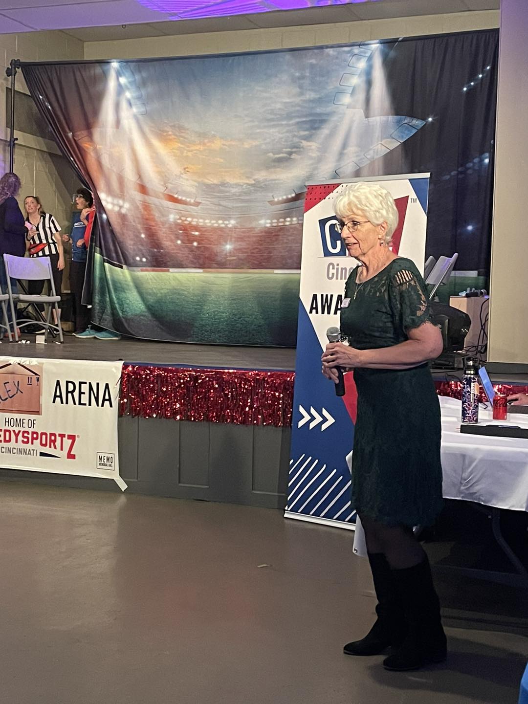 Nacht FußballPlatz Scheinwerfer s Sport Fotokabine Hintergrund M063