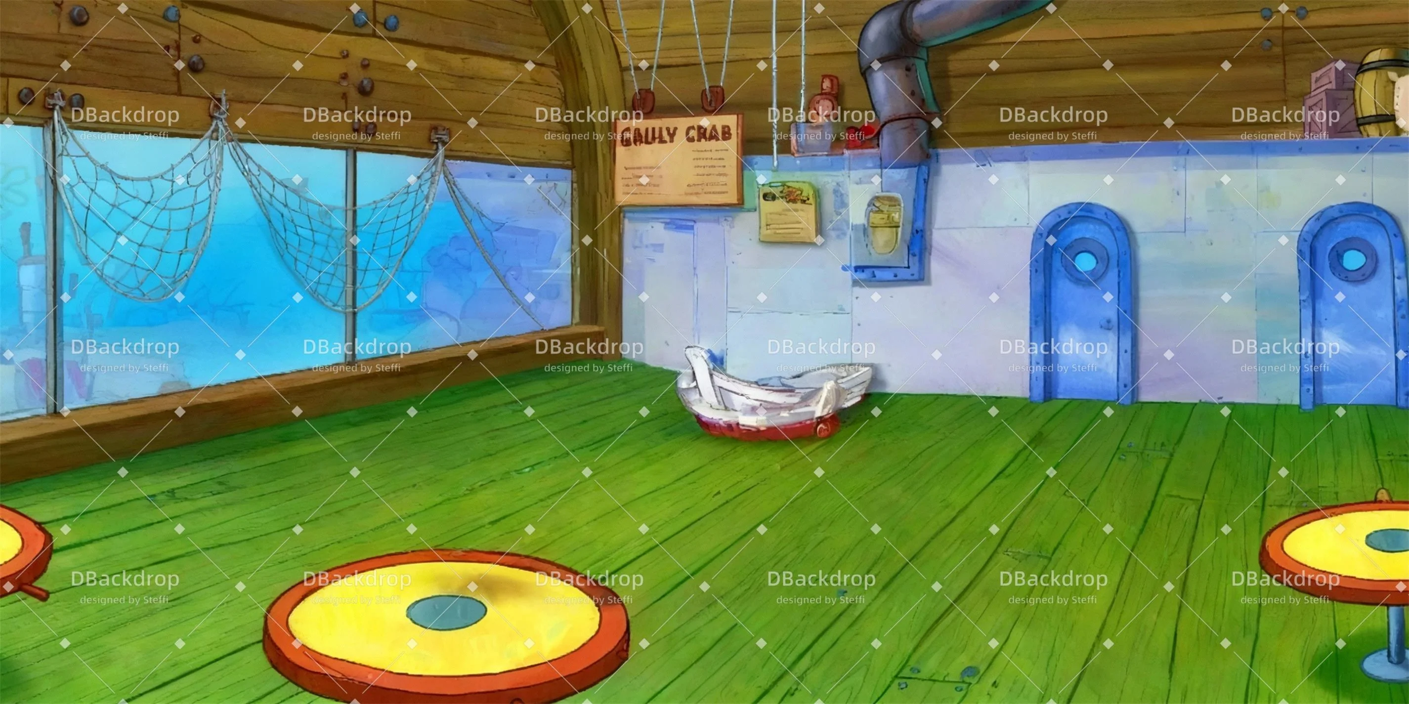 Leistungshintergründe„Krusty Krab Interior” Theaterkulisse CSH59-T85