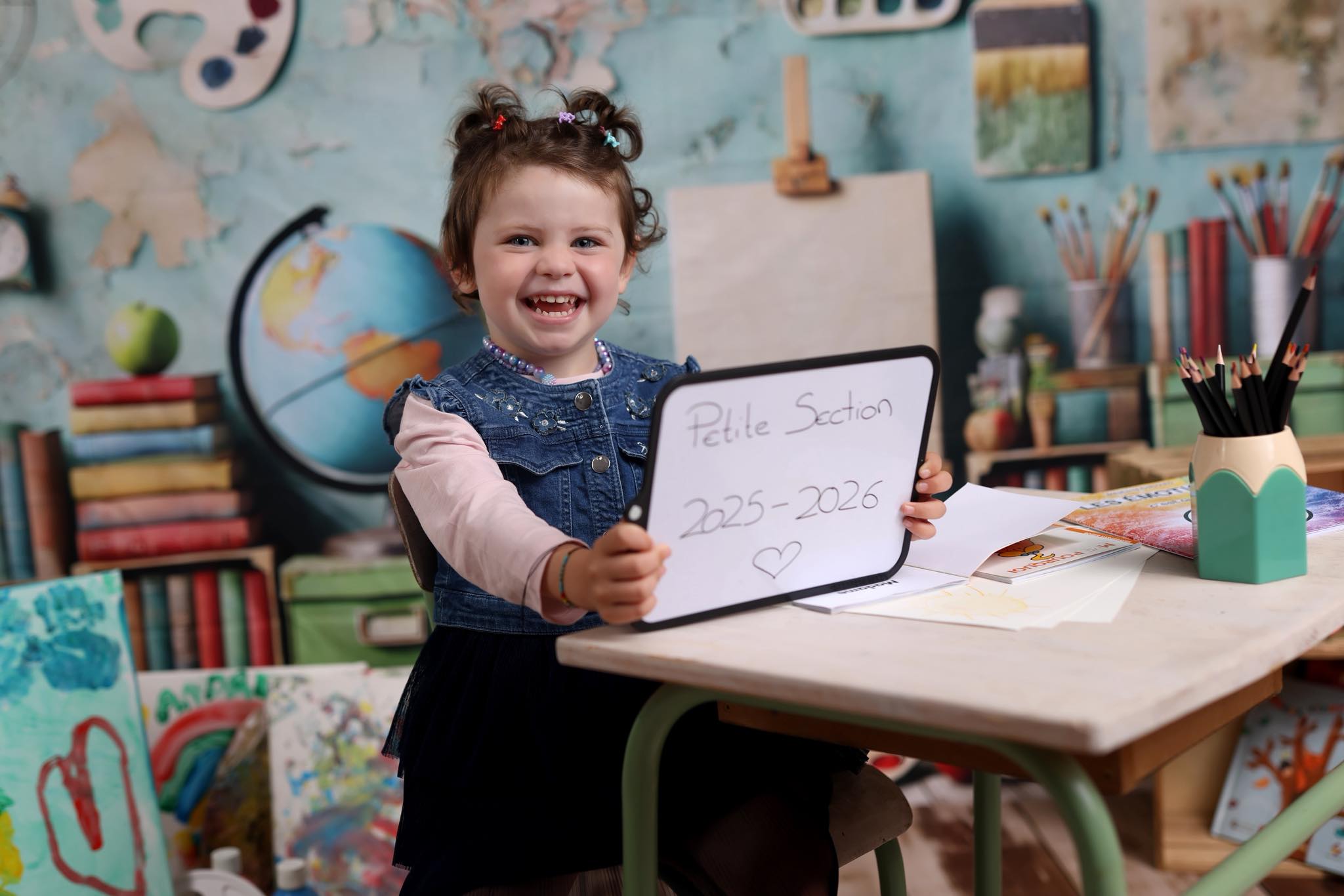 Back to School Gesprenkelte Wandhintergrundkulisse für Klassenzimmer RR7-239