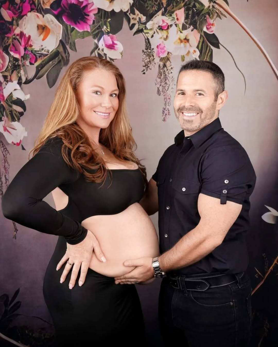 Abstrakter Strukturierter Blumengirlanden Hintergrund M5-61