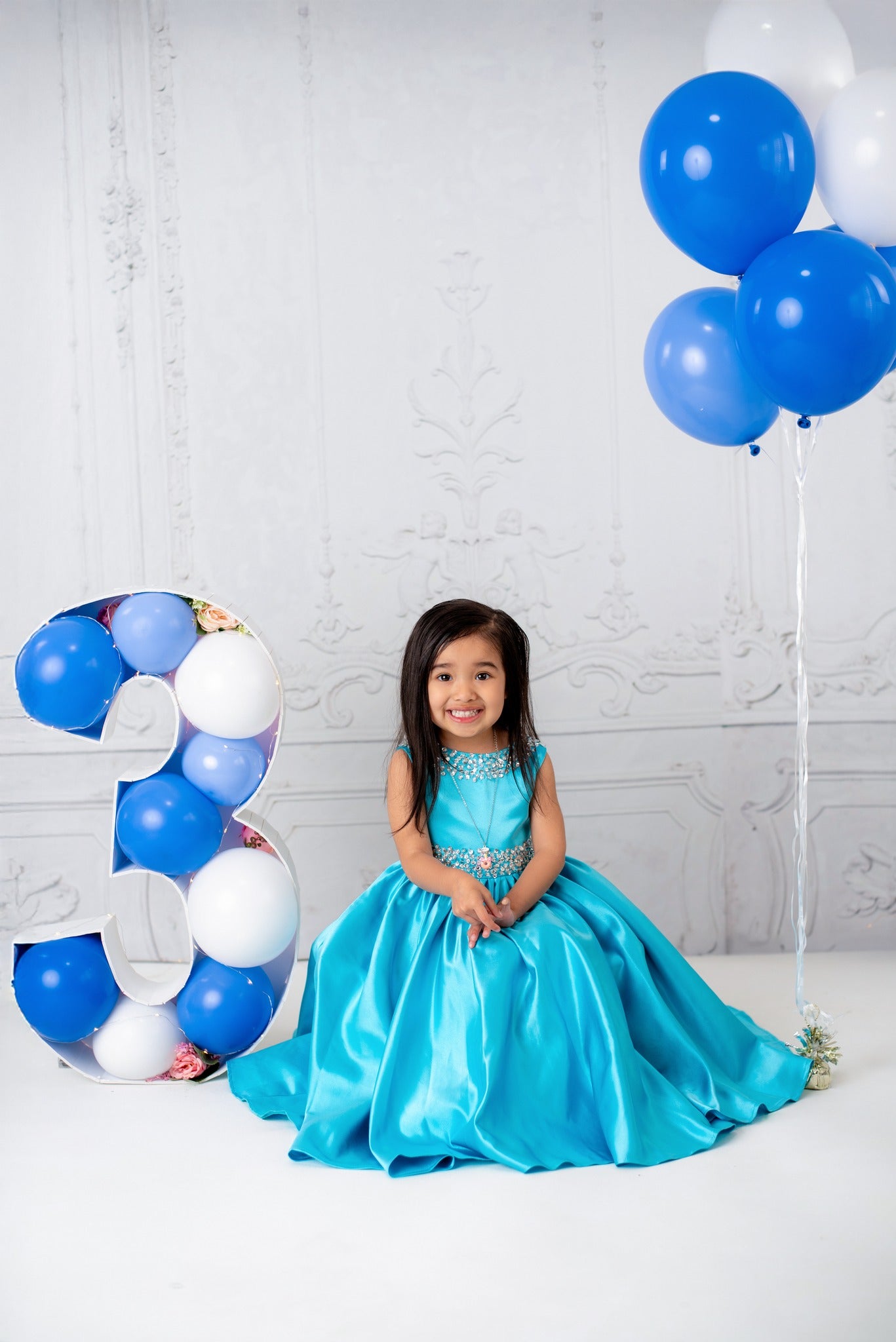 Weiße Retro-Wand Eleganter Hintergrund für Fotos D857