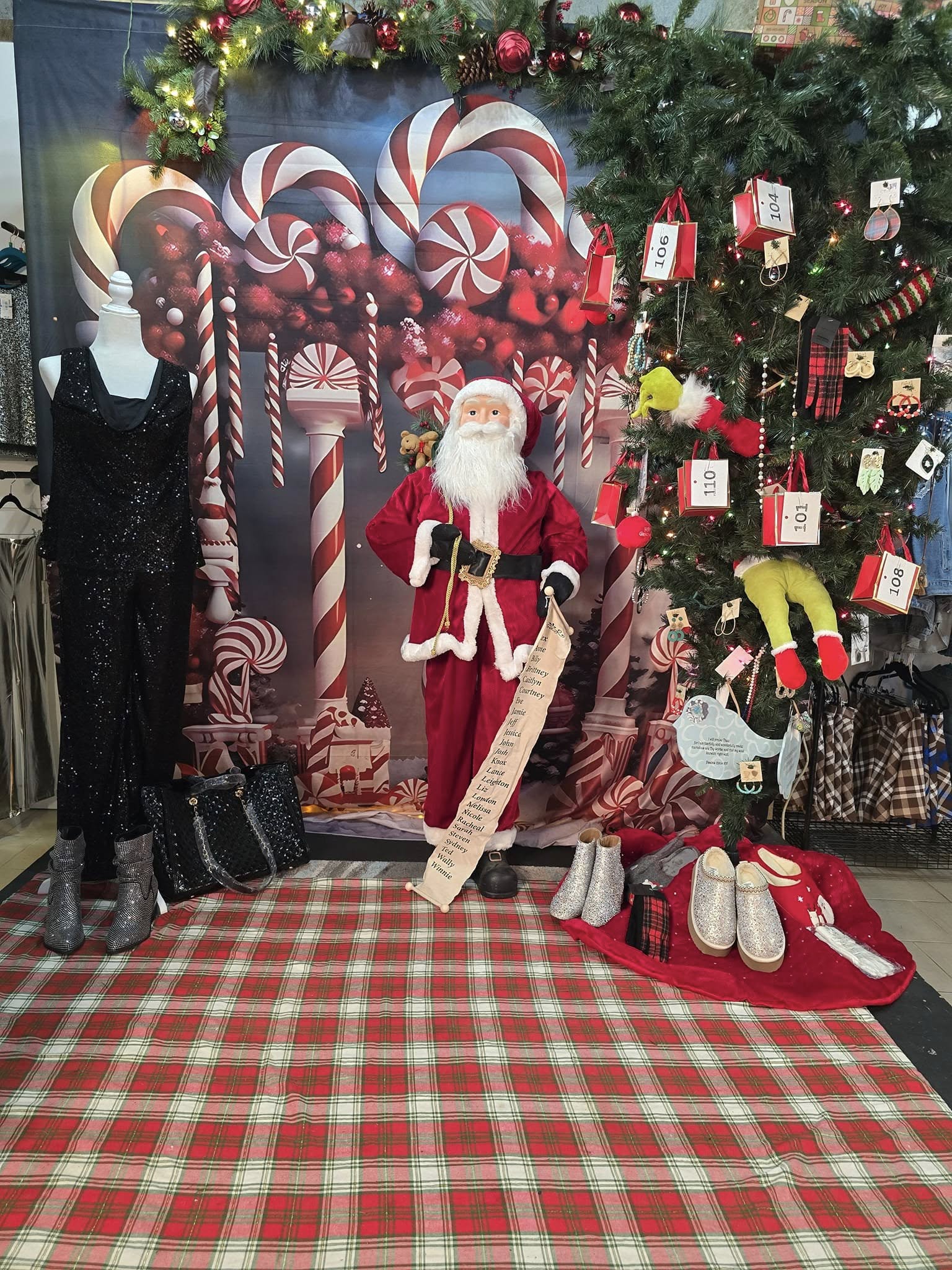Weihnachtlicher skurriler Zuckerstangen-Bogen RR8-229
