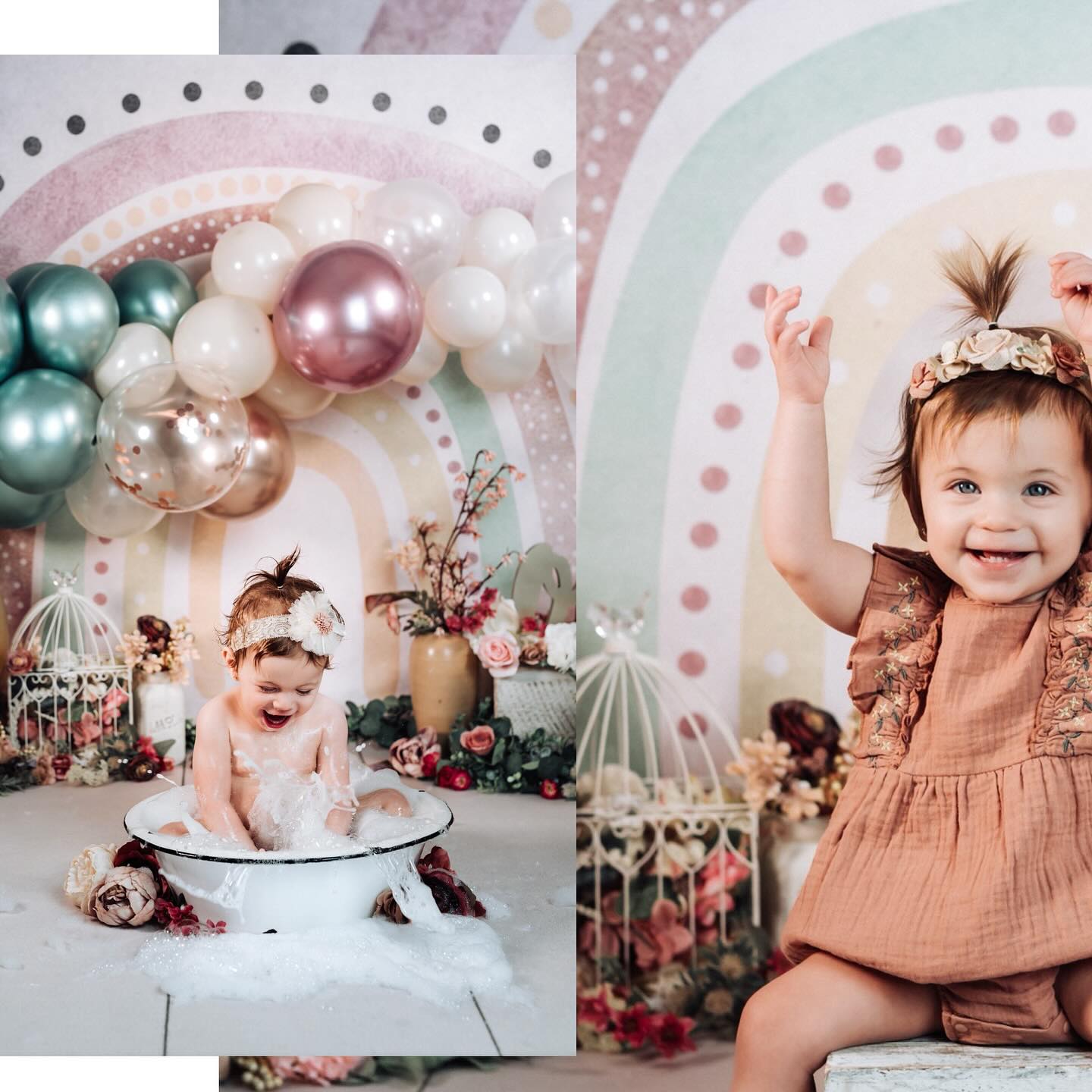 Boho Regenbogen Kinder Baby Fotoshooting Hintergrund D769