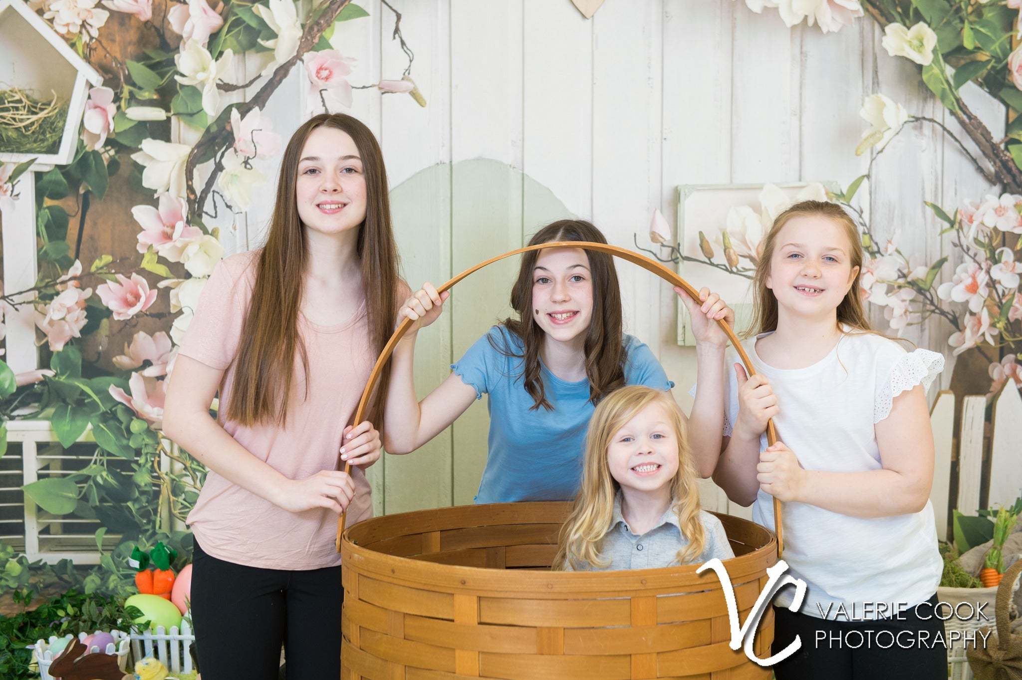 Rosa Blumen Rustikales Haus Frühlings Hintergrund D1055