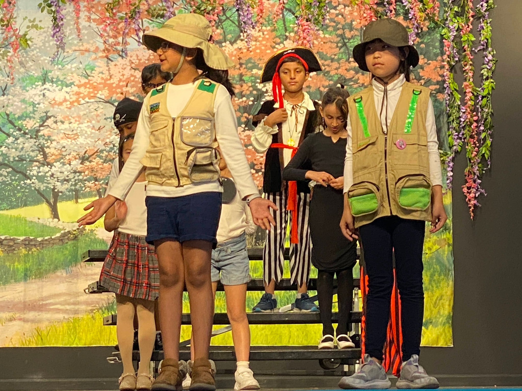 Frühlingsblumen Gebirgslandschaft Baclkdrop für Studio S-2741