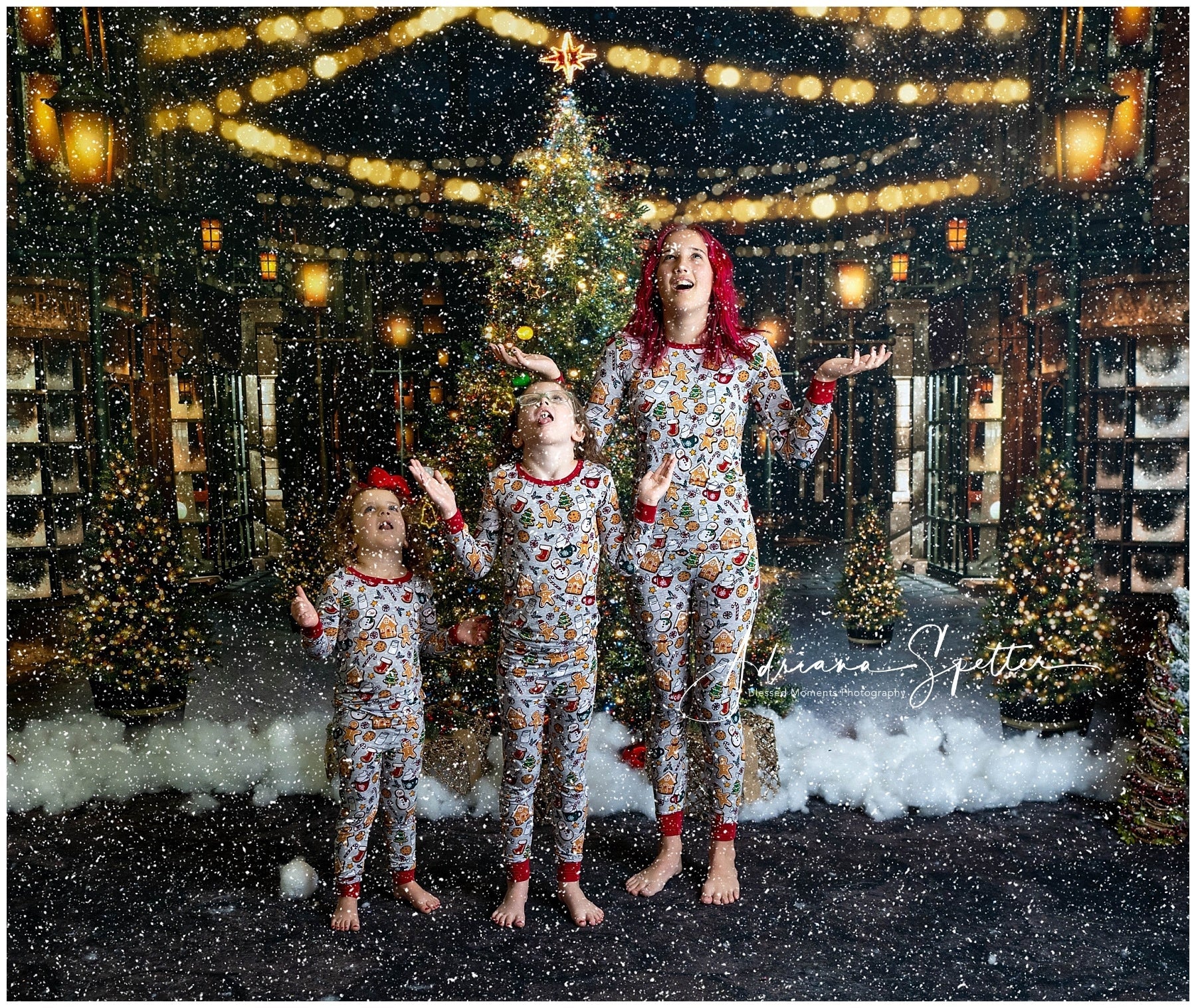 Weihnachtsbaumkulisse Festliche Nachtstraße Weihnachtskulisse MRR10-42