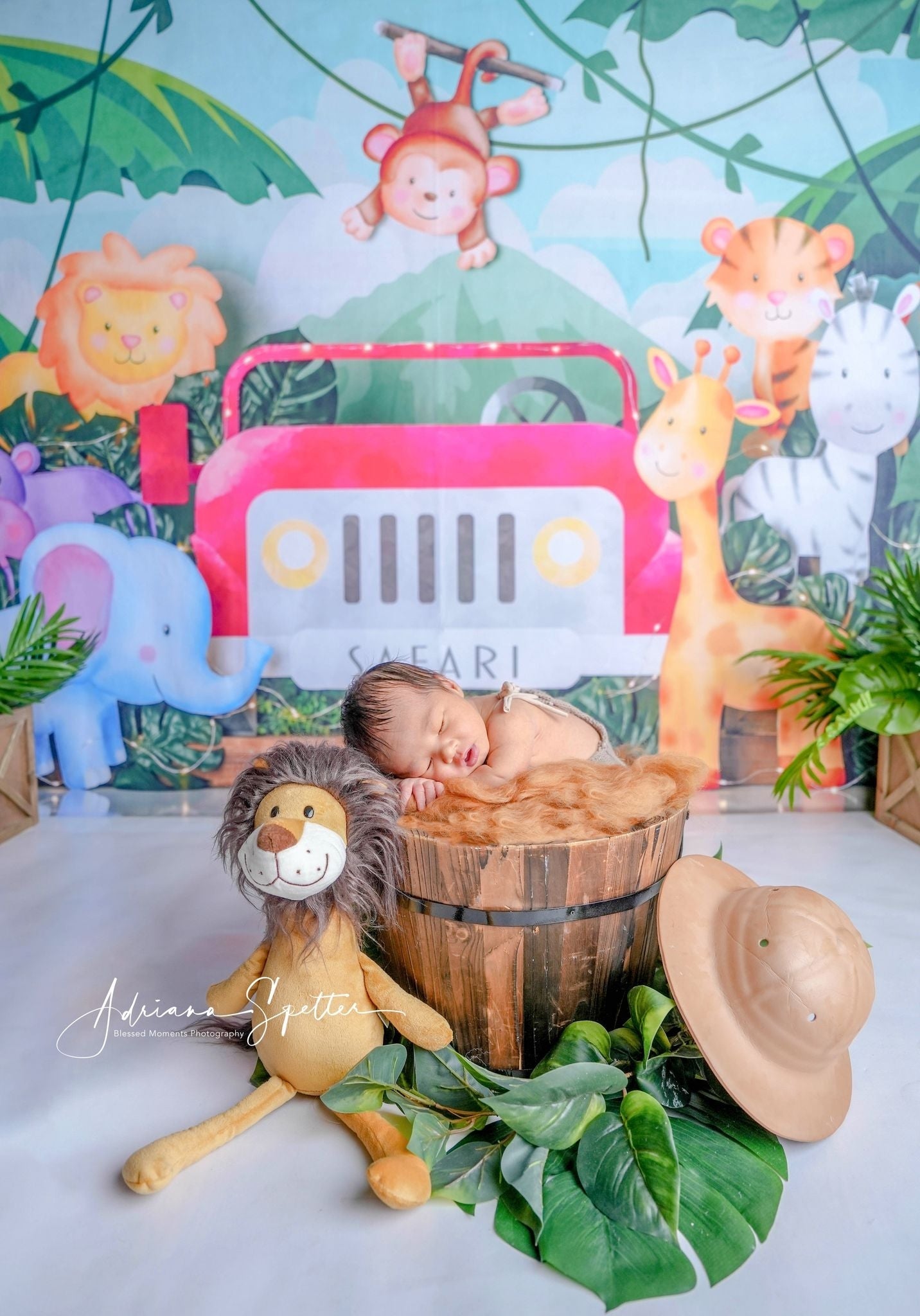 Kinder-Fotohintergrund Safari Dschungelabenteuer Kinderhintergründe MRR10-50