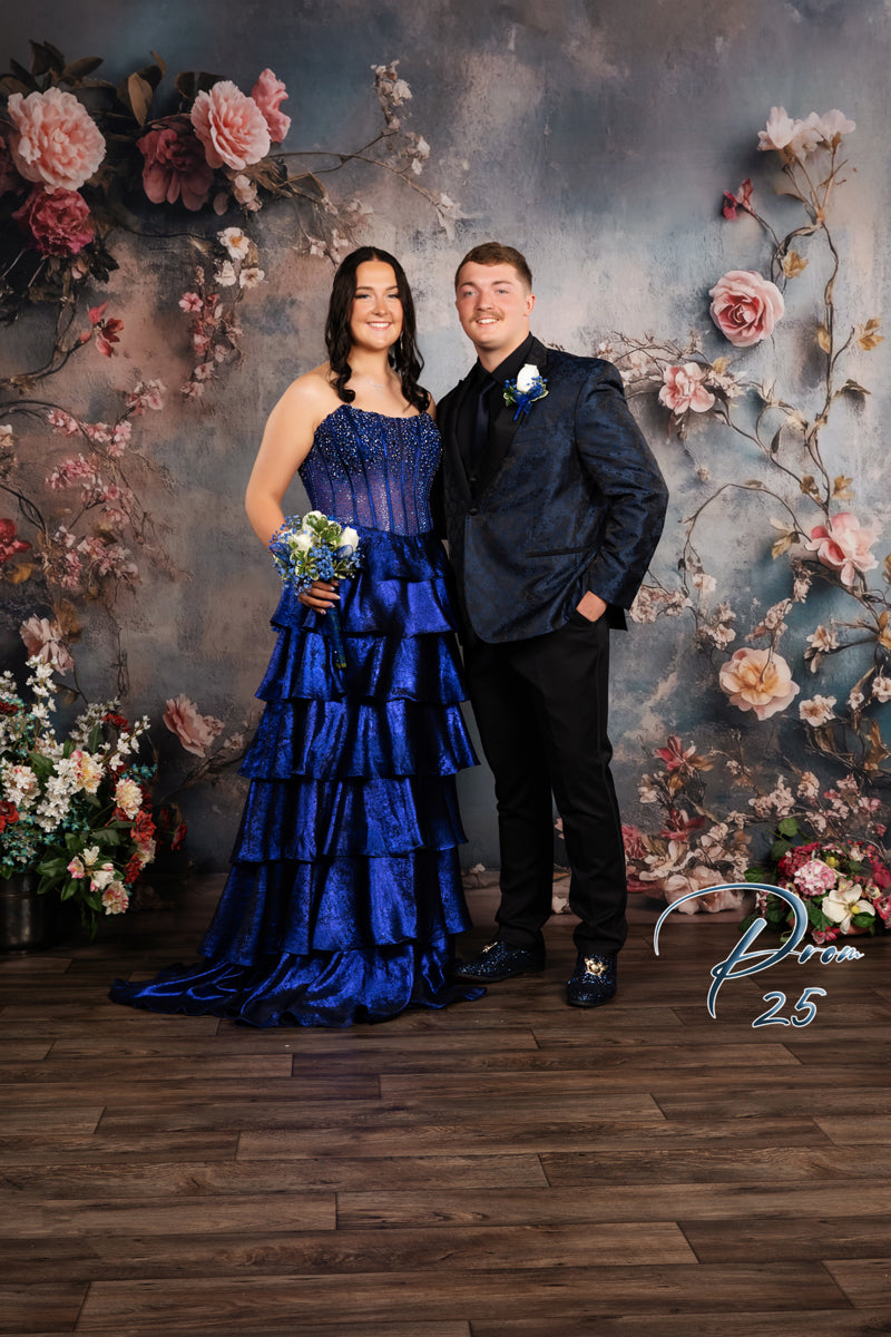 Mutterschaft Fotografie Hintergründe Rustikale Blaue Blüten Vine Hintergrund GTY2-37