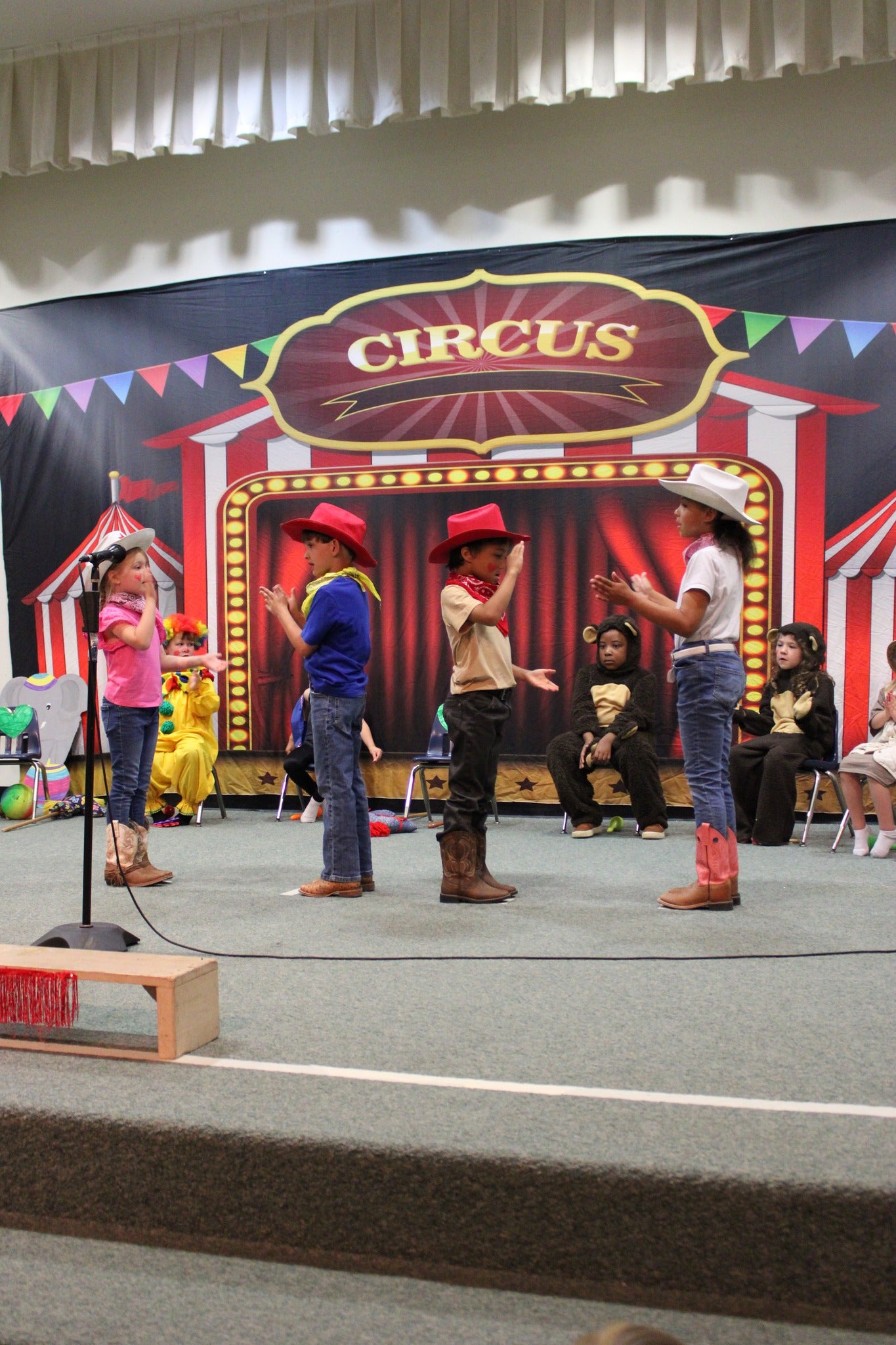 Zirkus-Rotzelt-Karnevals-Fotografie-Hintergrund SH-1011
