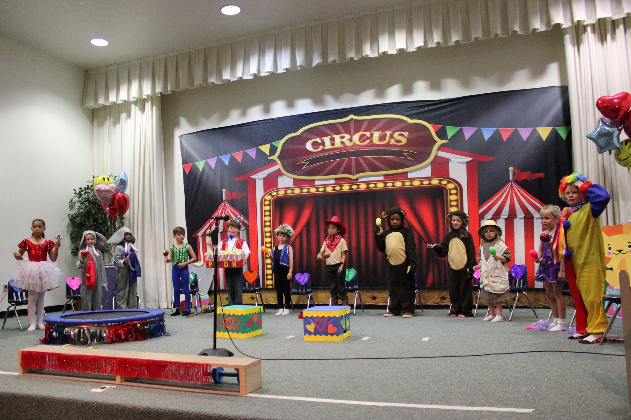 Zirkus-Rotzelt-Karnevals-Fotografie-Hintergrund SH-1011