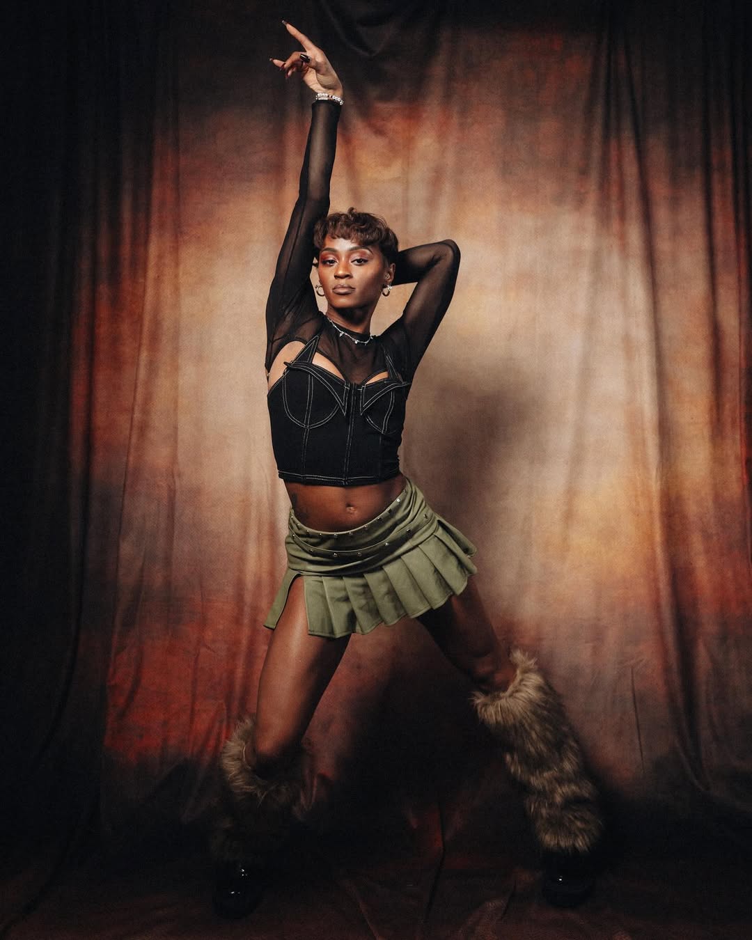 Vintage Braun Gelb Abstrakte Verschwommene Fotografie Kulisse für Portraitaufnahmen SH698