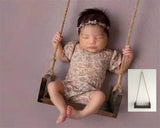 DBackdrop Holzschaukel Neugeborene Fotografie Requisiten(mit Blumen) SYPJ11