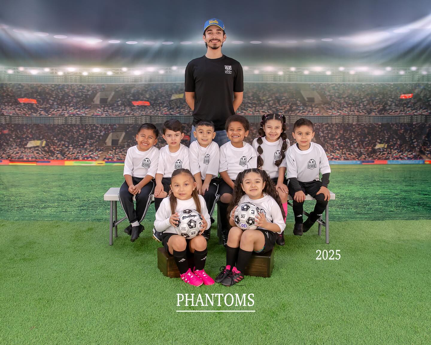 Fußballfeld Grüne Rasenlichter Sportfoto-Hintergründe G-264