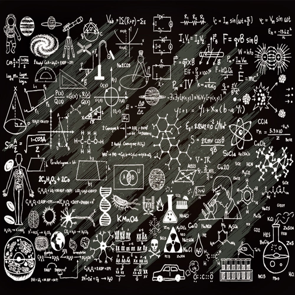 Zurück zu Schule Educational Blackboard Kid Backdrop BRP7-55