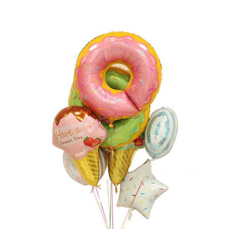 Süßigkeiten Luftballons Donut Eiscreme Folienballons Geburtstag Party Dekoration BA6