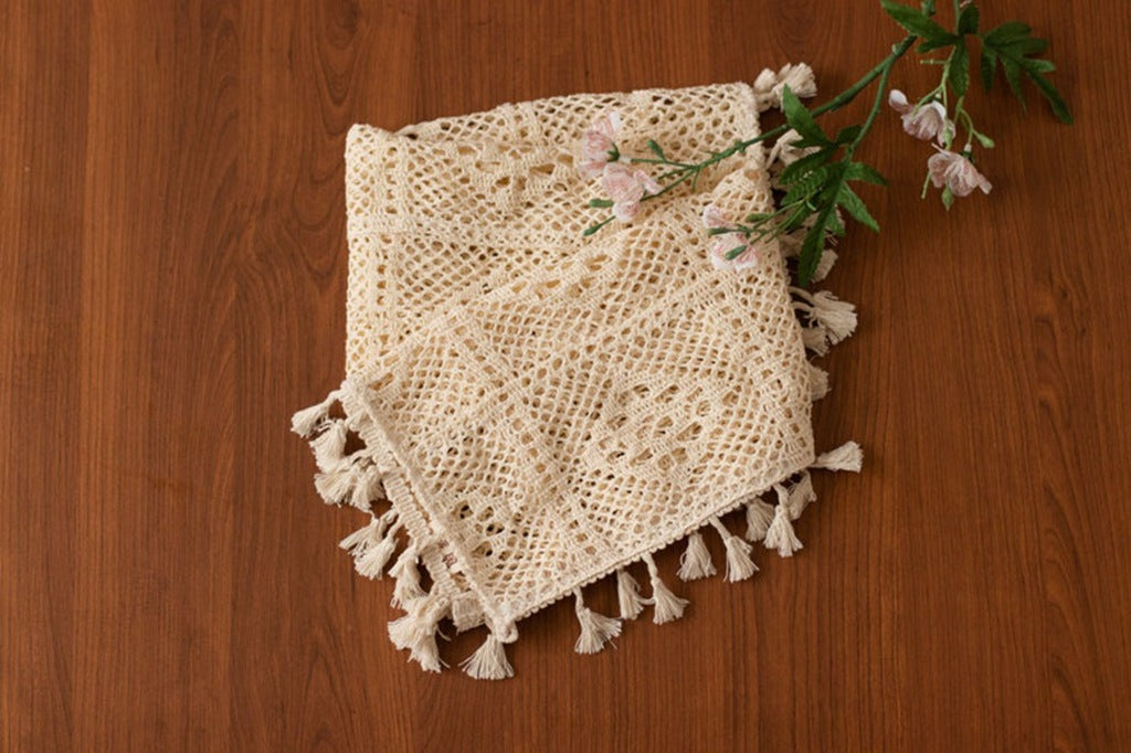Neugeborenen-Fotografie Boho-Strickdecke CL12