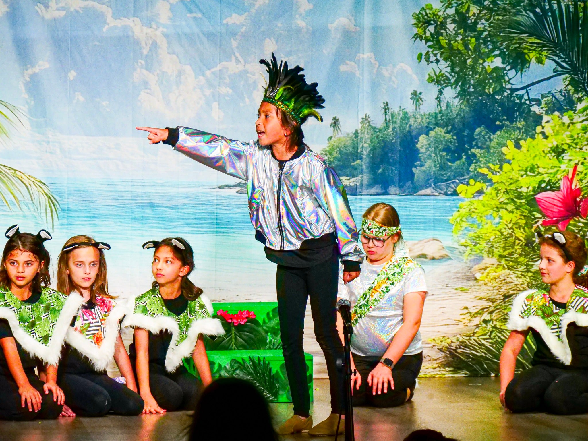 Fotohintergrund Strand Strandweg Palmblätter Sommerhintergrund CJJ3-235