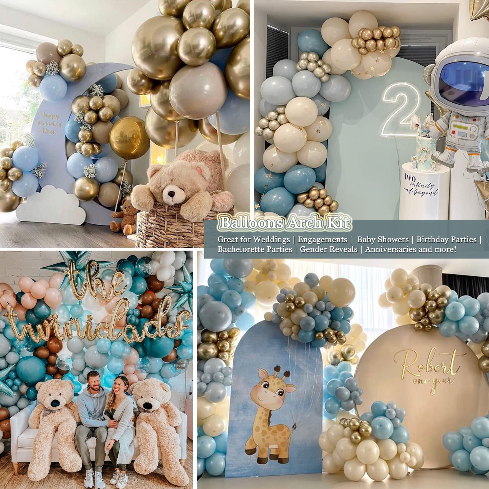 Vintage Marineblau Luxus Geburtstag Party Hochzeit Veranstaltungsort Ballongirlande Kette Set BA28