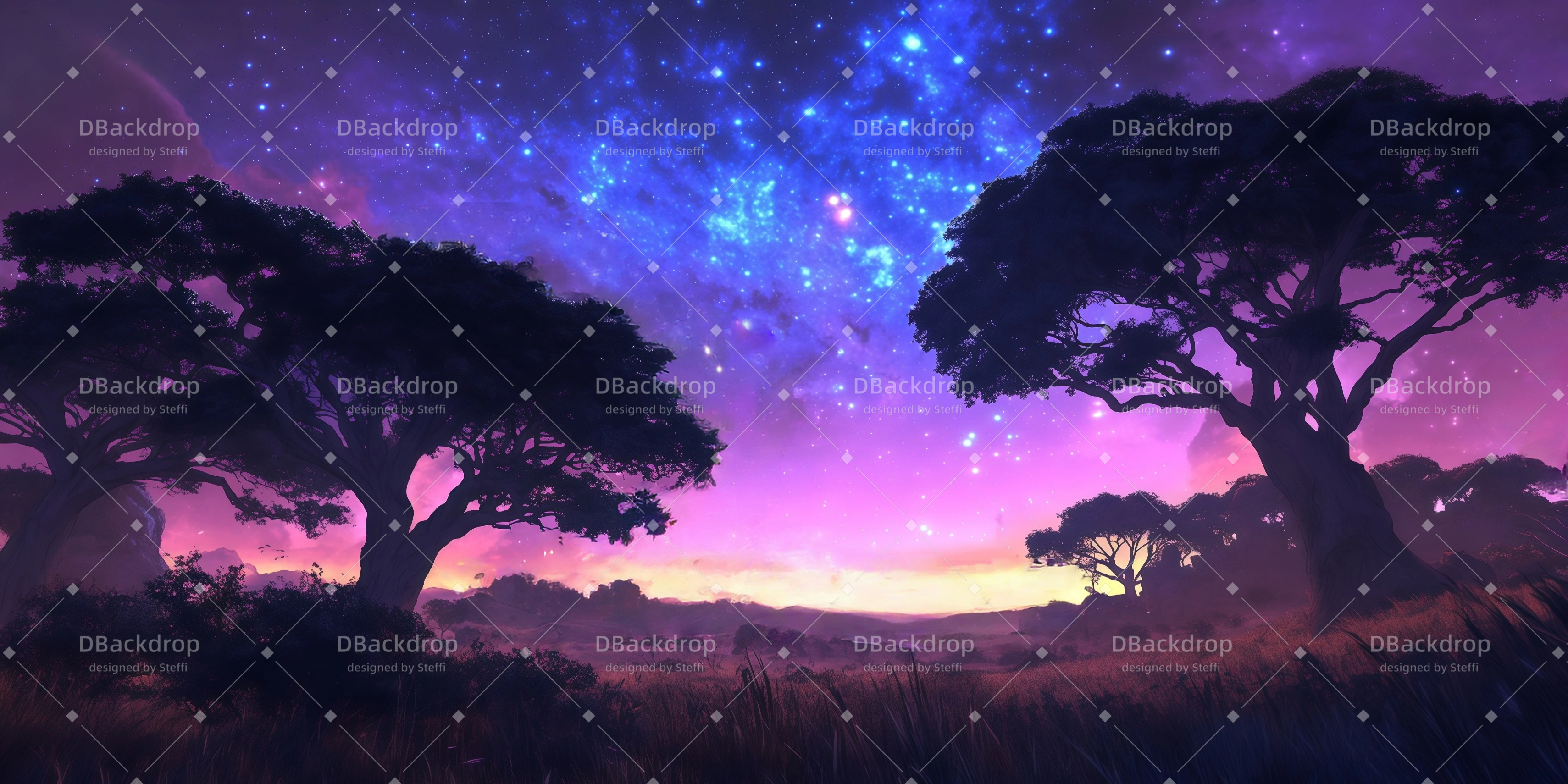 Tanzkulissen „Afrikanische Sternennacht“ Kulisse für Theater CSH59-T52