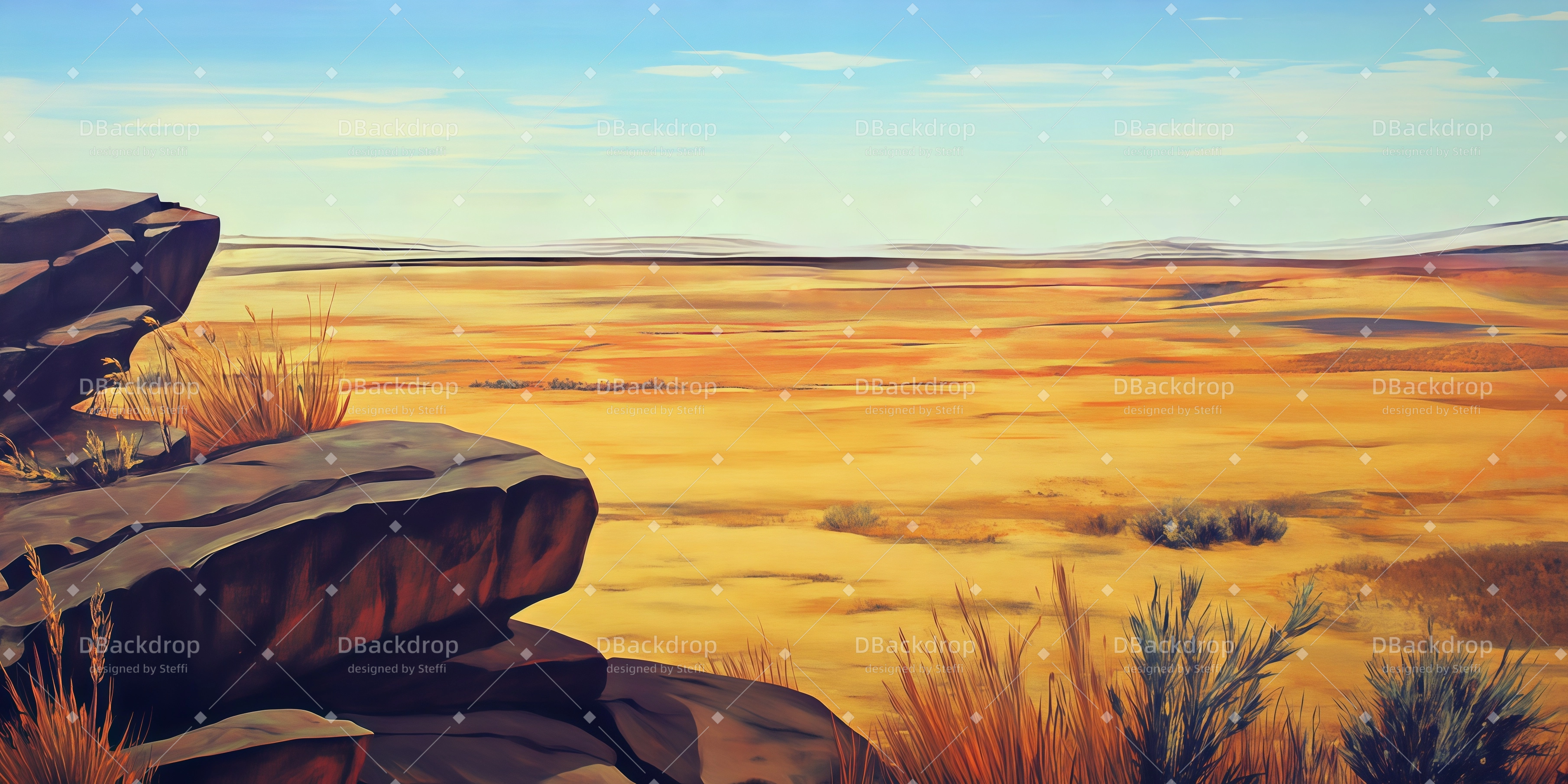 Tanzbühnenhintergrund „Afrikanische Wildnis“ Bühnenhintergrund CSH59-T55