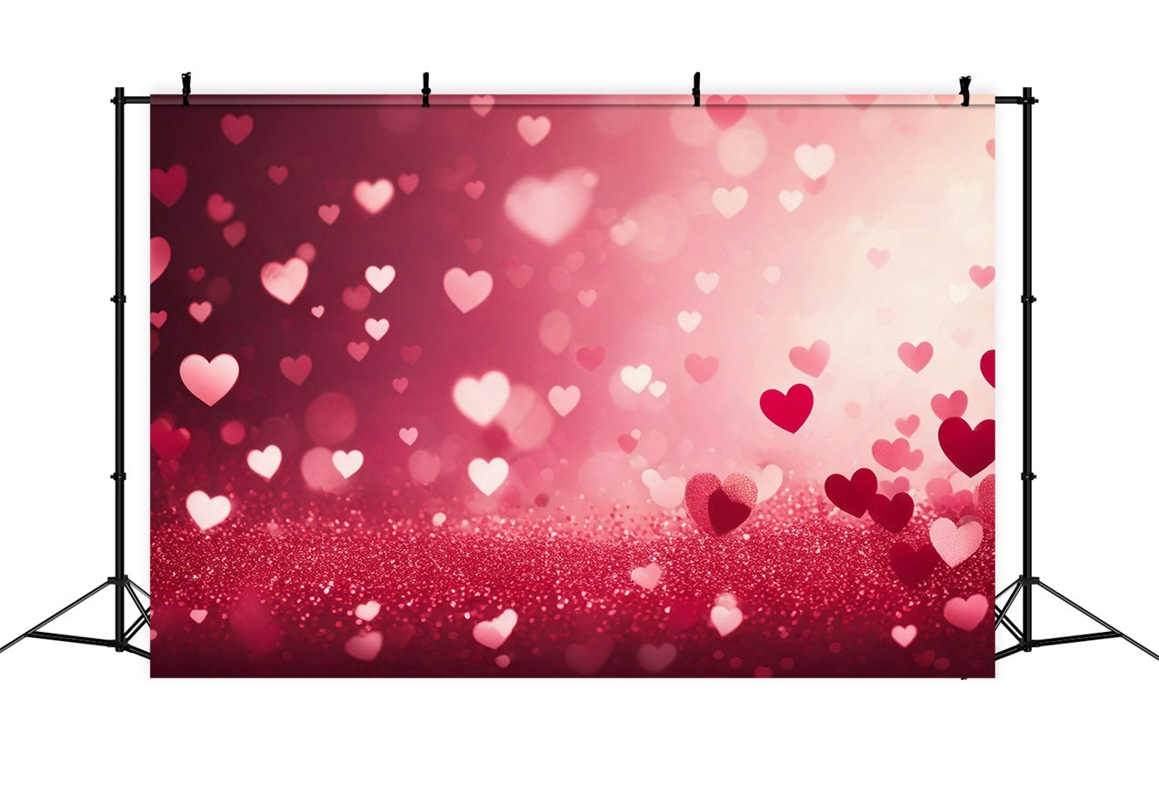Valentinstag Fotokulisse Romantisch Rosa Herz Glitzernde Kulisse BRP1-100