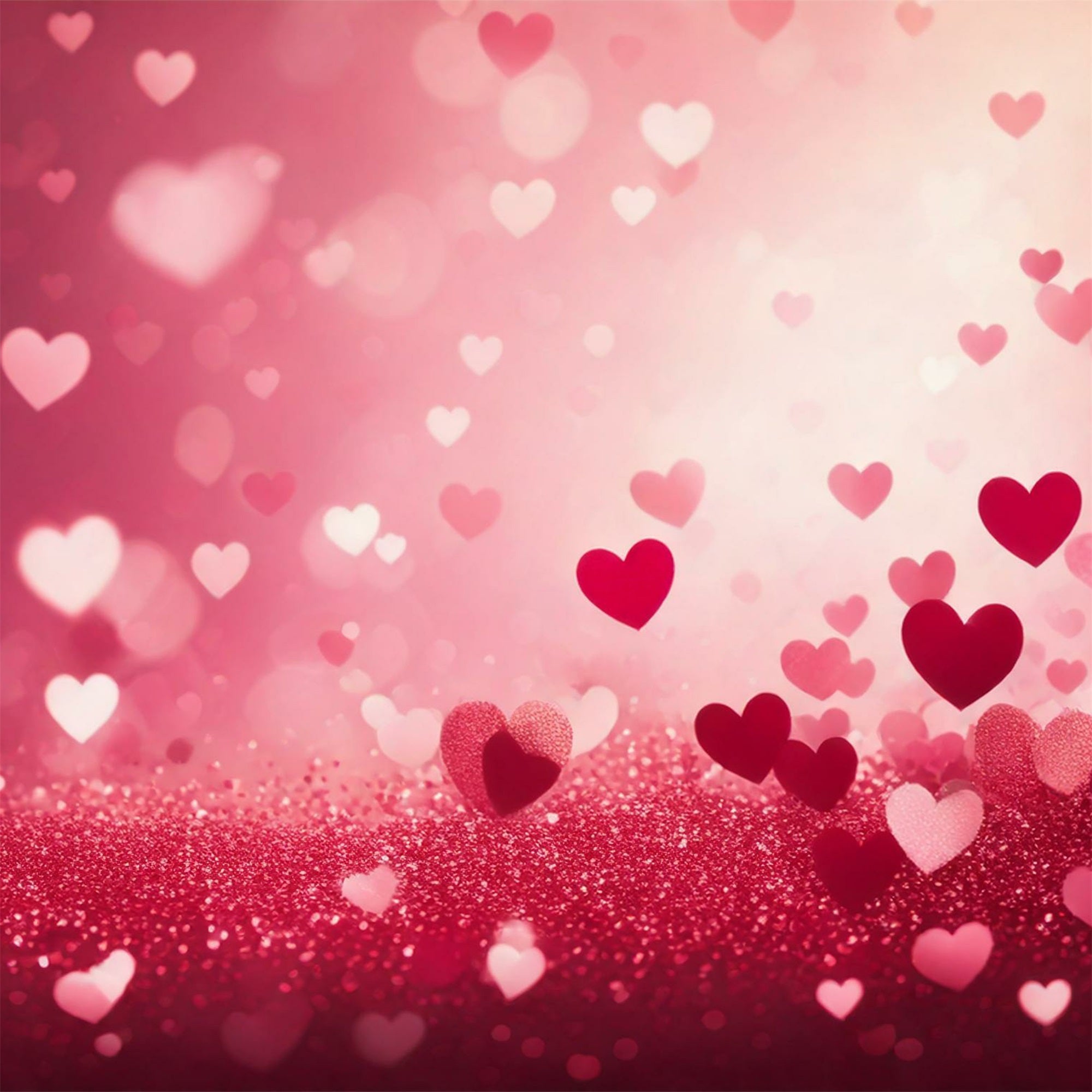Valentinstag Fotokulisse Romantisch Rosa Herz Glitzernde Kulisse BRP1-100