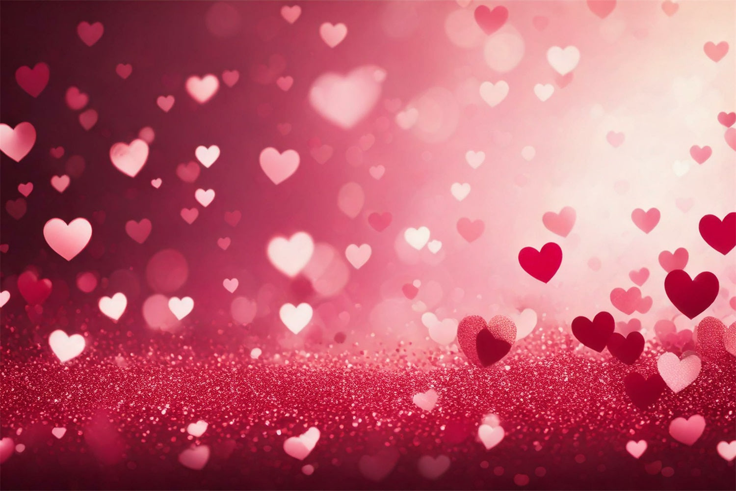 Valentinstag Fotokulisse Romantisch Rosa Herz Glitzernde Kulisse BRP1-100